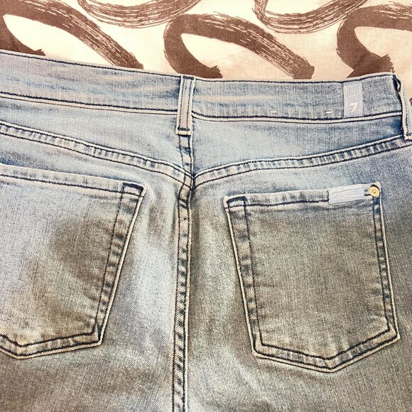 $349 Authentic 7 For ALL MANKIND Made in USA Women's Stretch Blue Jeans Sz.30X25 - Picture 9 of 12